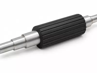 Rubber coating of rollers